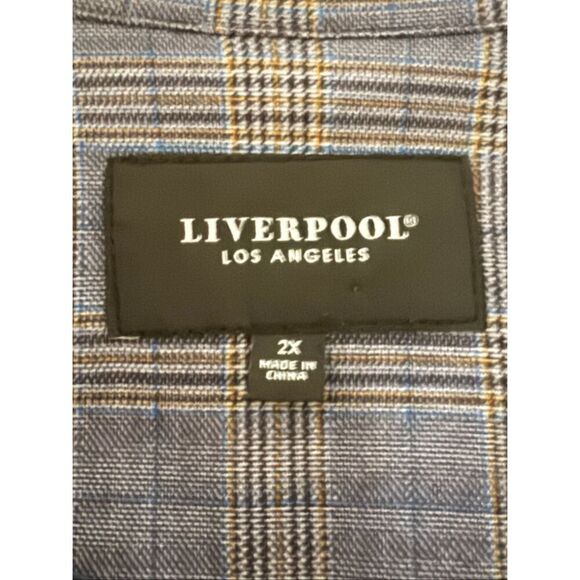 Liverpool Plaid Boyfriend Women’s Blazer Oversized Plus SZ 2X #2498 - Picture 7 of 14